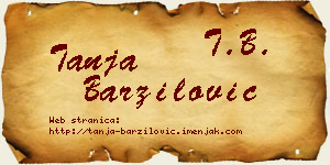 Tanja Barzilović vizit kartica